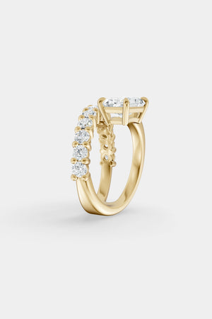 Natasha East West Diamond Wrap Ring | 0.10ct Round Diamond Band | Natasha Schweitzer