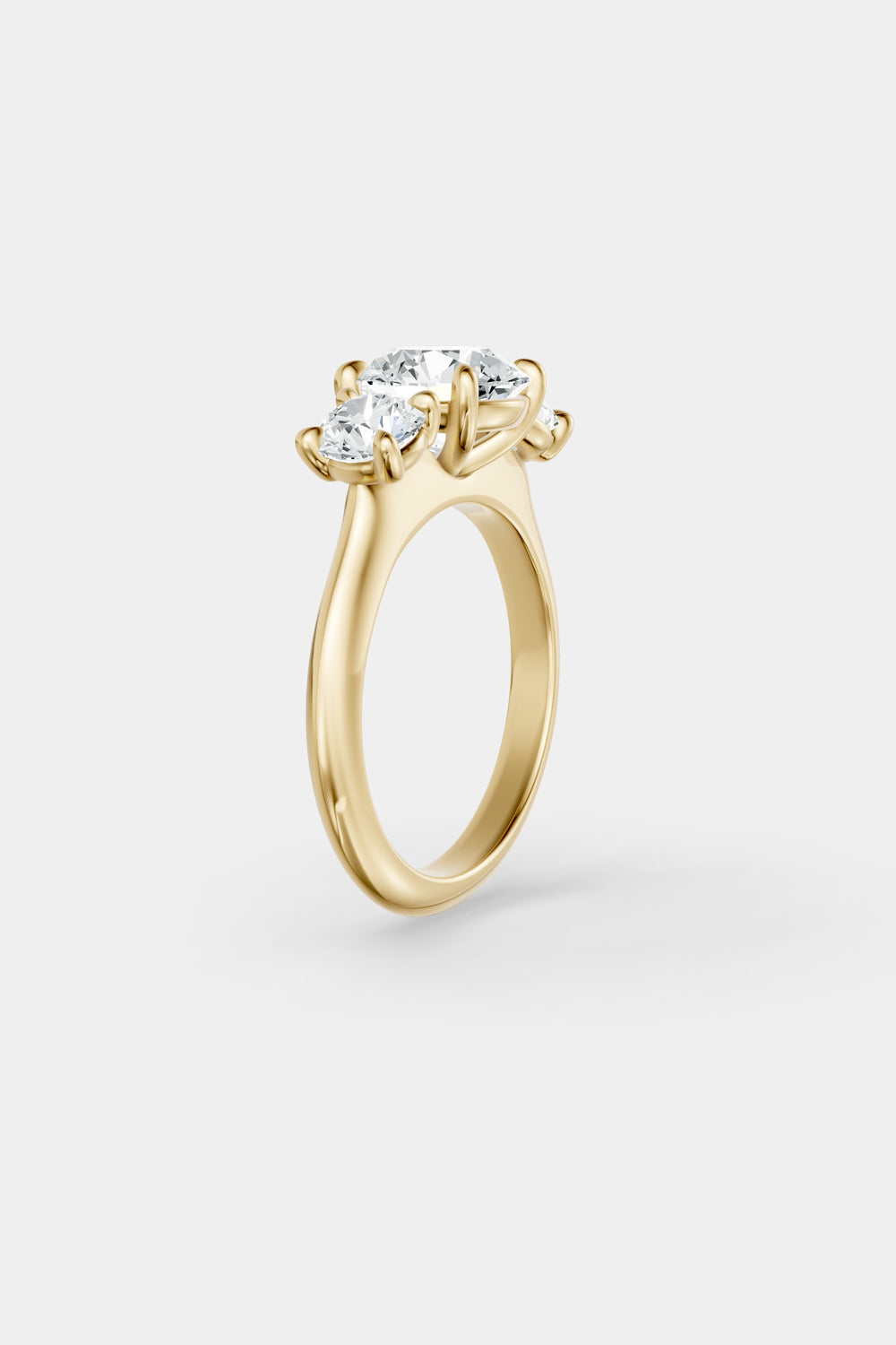 Round Trilogy Diamond Ring | Traditional Band| Natasha Schweitzer