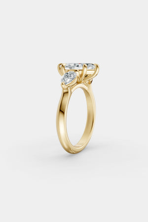 Marquise Trilogy Diamond Ring | Traditional Open-Style Band | Natasha Schweitzer