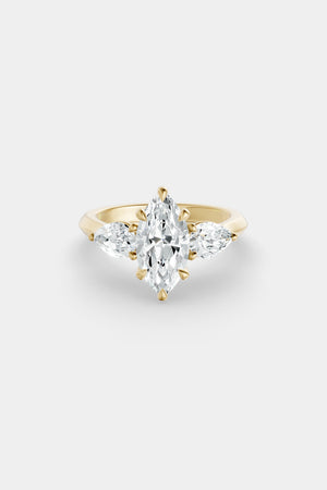 Marquise Trilogy Diamond Ring | Traditional Band | Natasha Schweitzer