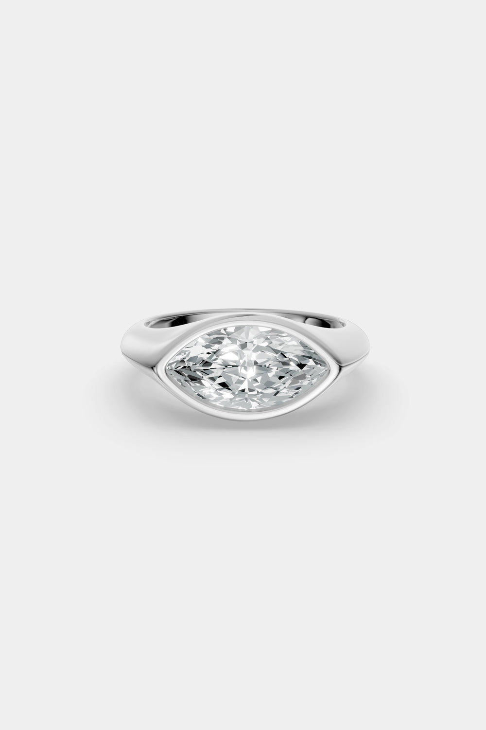 Insignia Marquise Diamond Ring | 18K White Gold or Platinum| Natasha Schweitzer
