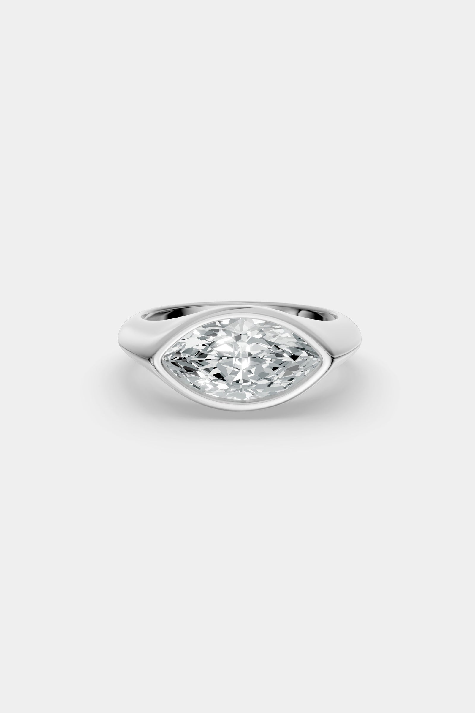 Insignia Marquise Diamond Ring | 18K White Gold or Platinum| Natasha Schweitzer