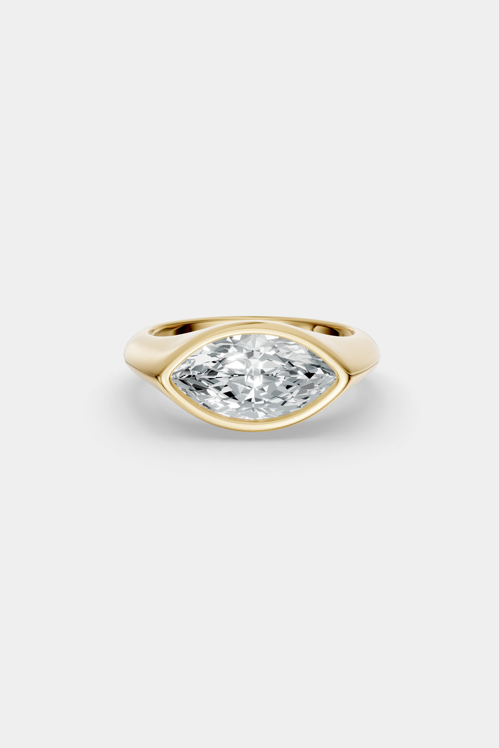 Insignia Marquise Diamond Ring | 18K Yellow Gold
