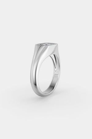 Insignia Emerald Diamond Ring | 18K White Gold or Platinum | Natasha Schweitzer