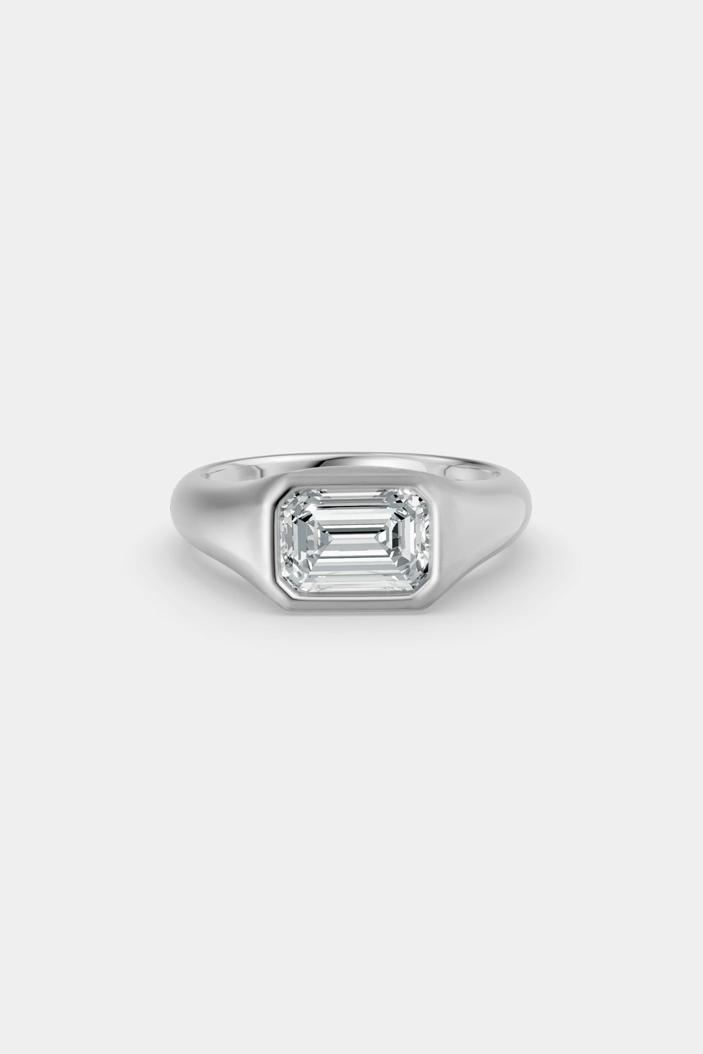 Insignia Emerald Diamond Ring | 18K White Gold or Platinum| Natasha Schweitzer