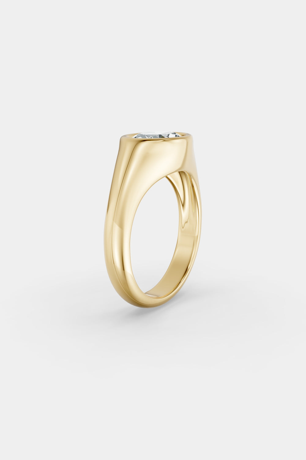 Insignia Oval Diamond Ring | 18K Yellow Gold| Natasha Schweitzer