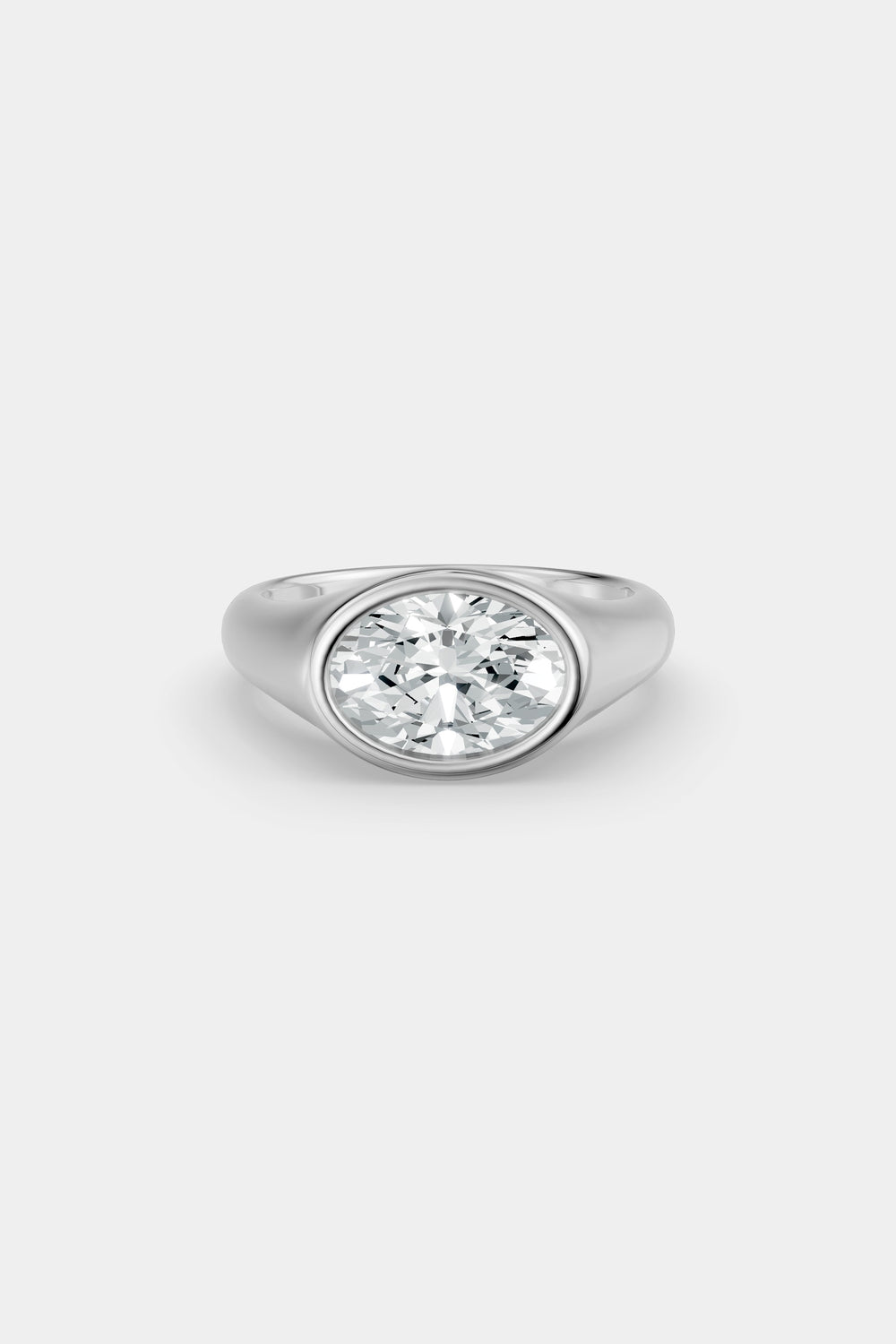 Insignia Oval Diamond Ring | 18K White Gold or Platinum| Natasha Schweitzer