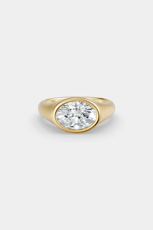 Insignia Oval Diamond Ring | 18K Yellow Gold | Natasha Schweitzer