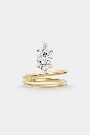 Double Band Floating Diamond Ring | Knife Cut Band | Natasha Schweitzer