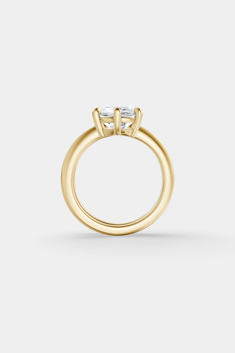 Double Band Floating Diamond Ring | Knife Cut Band| Natasha Schweitzer