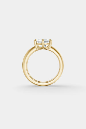 Double Band Floating Diamond Ring | Knife Cut Band | Natasha Schweitzer