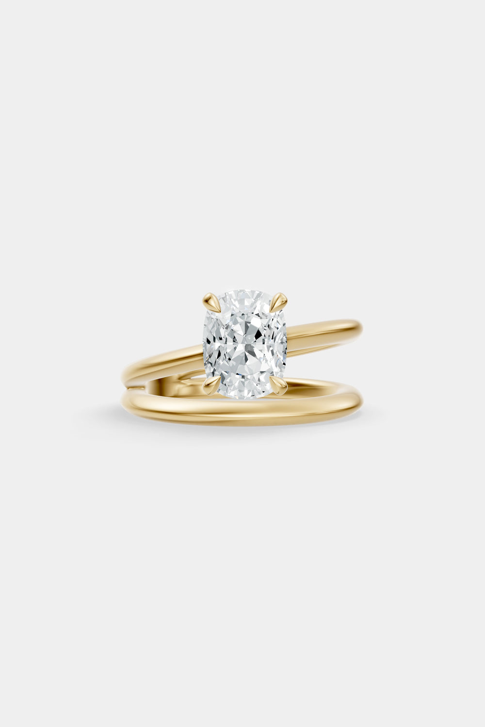 Double Band Diamond Ring | Knife Cut Band| Natasha Schweitzer