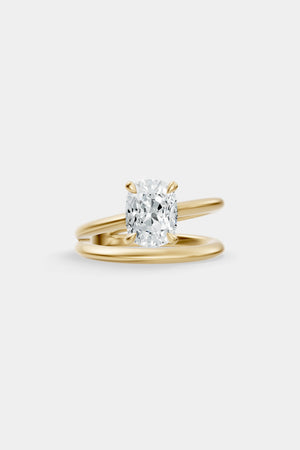 Double Band Diamond Ring | Knife Cut Band | Natasha Schweitzer