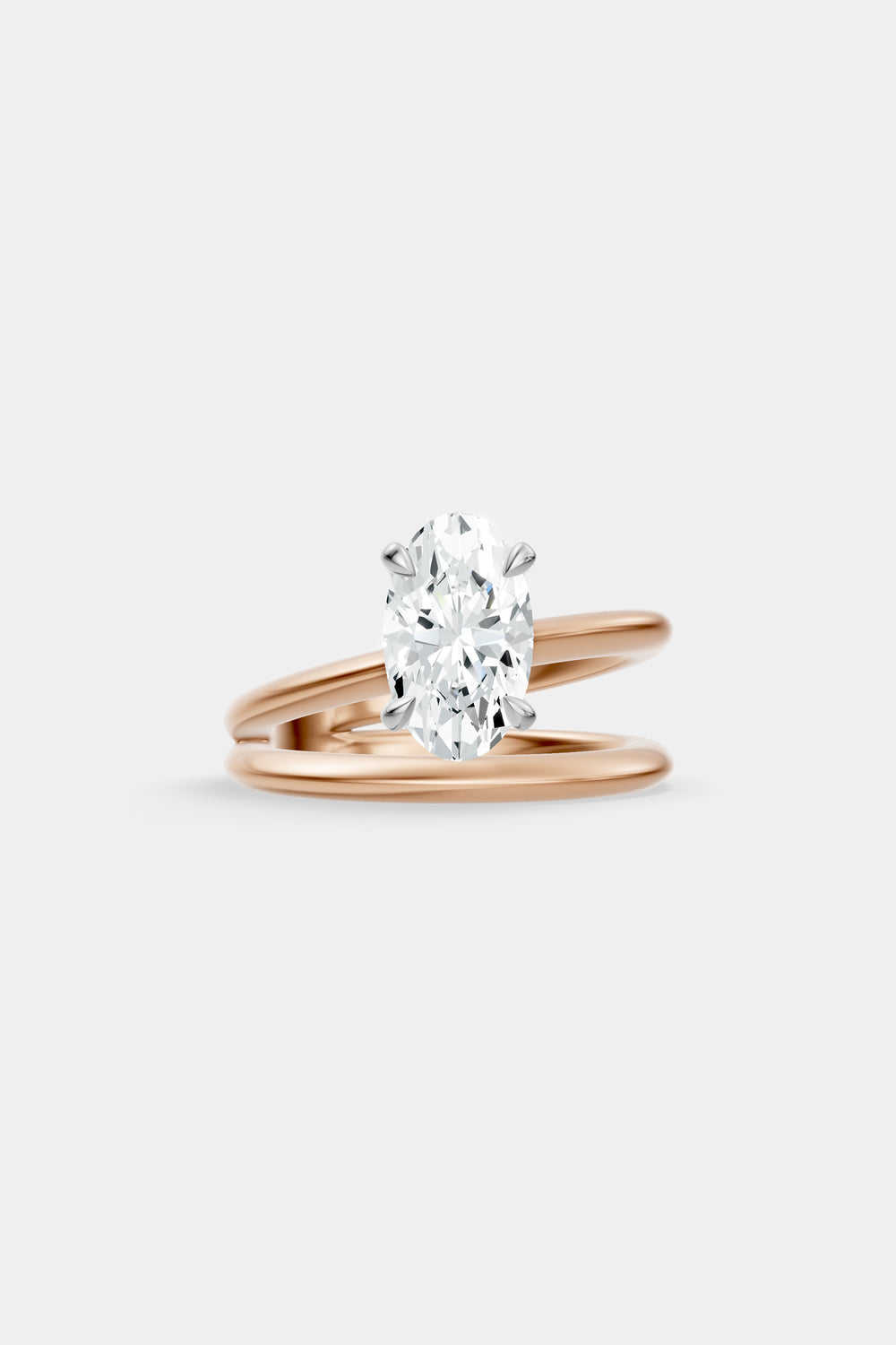 Double Band Diamond Ring | Knife Cut Band| Natasha Schweitzer