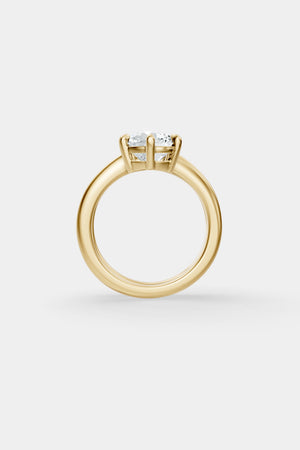 Double Band Diamond Ring | Knife Cut Band | Natasha Schweitzer