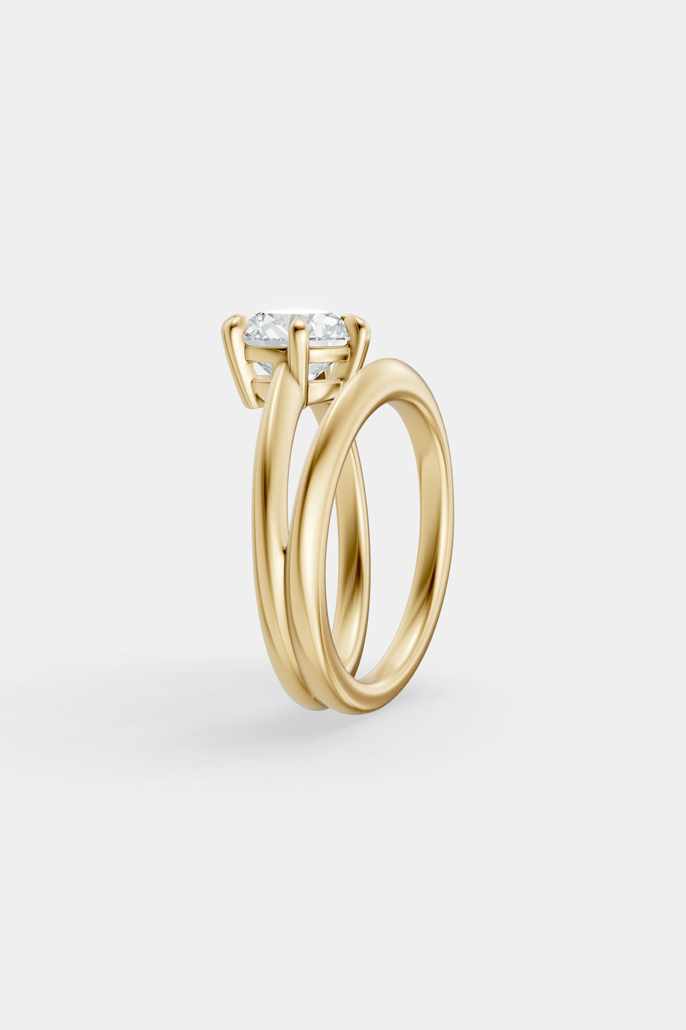 Double Band Diamond Ring | Knife Cut Band| Natasha Schweitzer