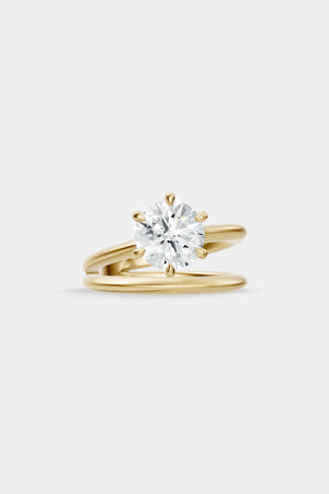 Double Band Diamond Ring | Knife Cut Band | Natasha Schweitzer