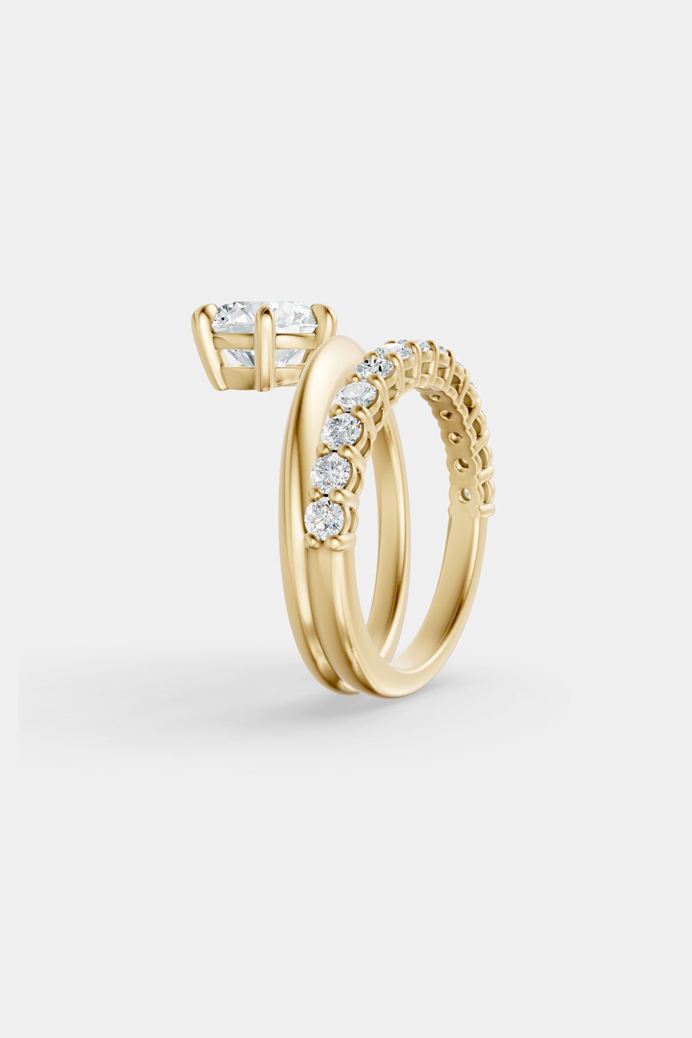 Double Band Floating Diamond Ring | 0.05ct Diamond Band| Natasha Schweitzer