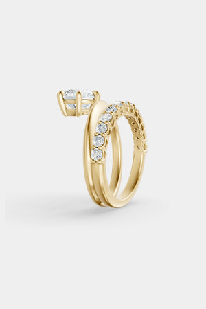 Double Band Floating Diamond Ring | 0.05ct Diamond Band | Natasha Schweitzer