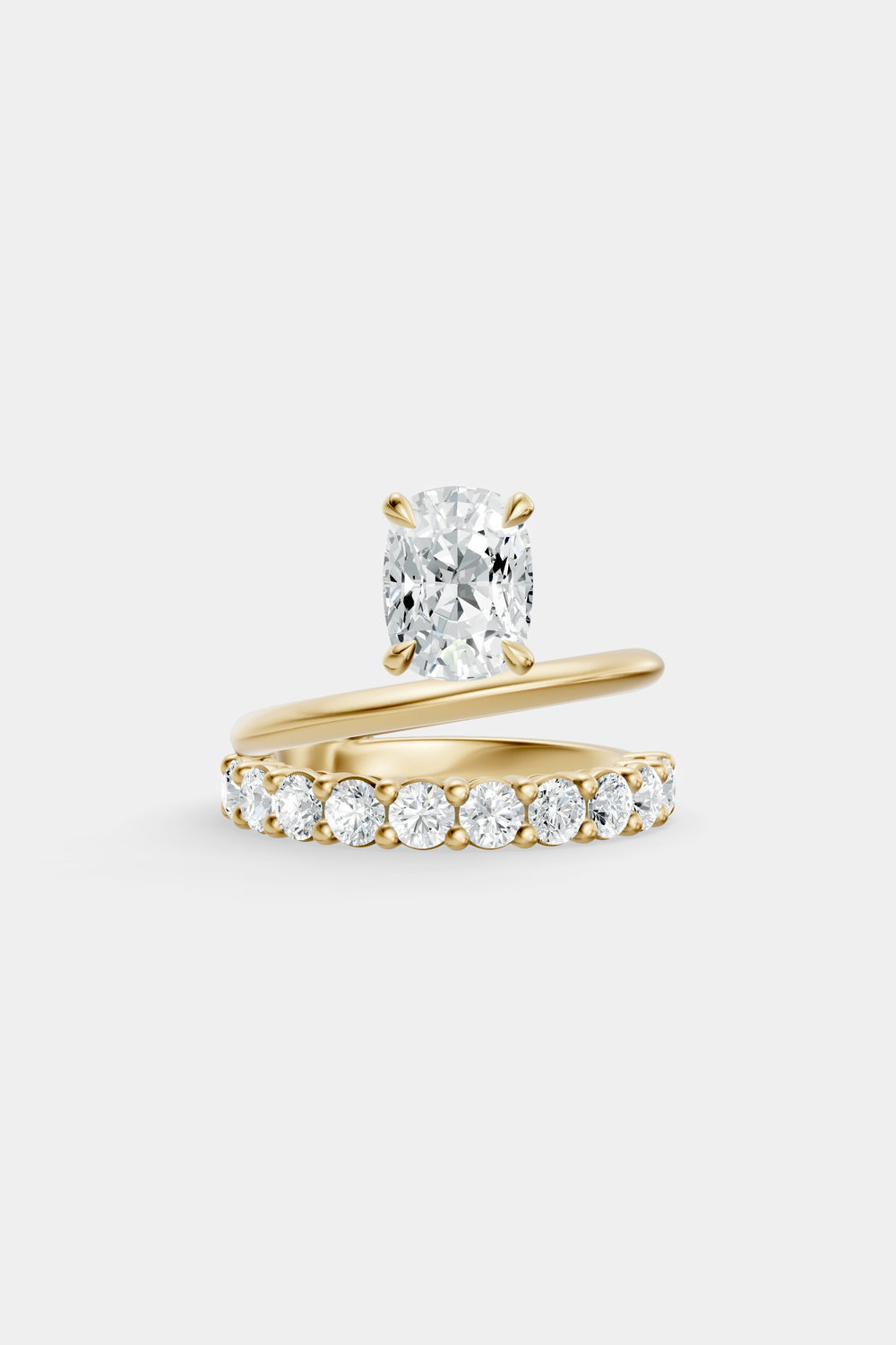 Double Band Floating Diamond Ring | 0.10ct Diamond Band