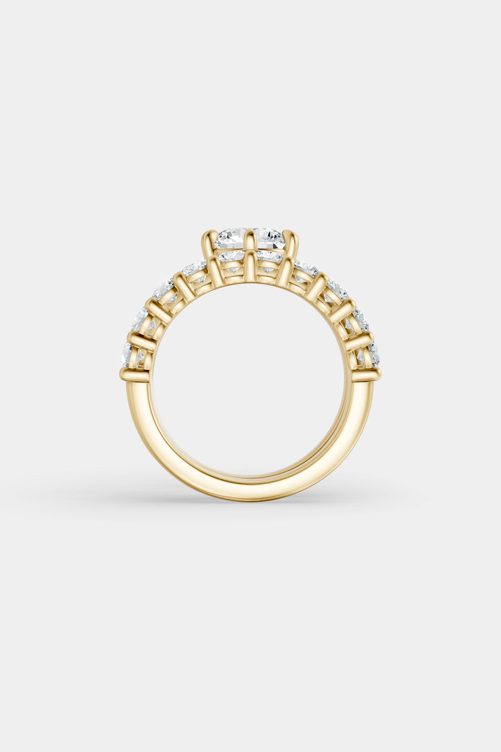 Double Band Floating Diamond Ring | 0.10ct Diamond Band| Natasha Schweitzer