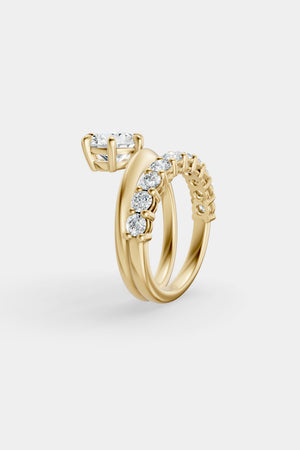 Double Band Floating Diamond Ring | 0.10ct Diamond Band | Natasha Schweitzer