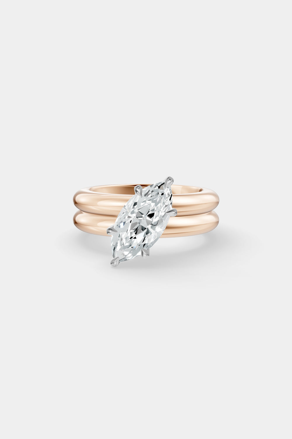 Tilted Diamond Double Orielle Ring | Customisable| Natasha Schweitzer