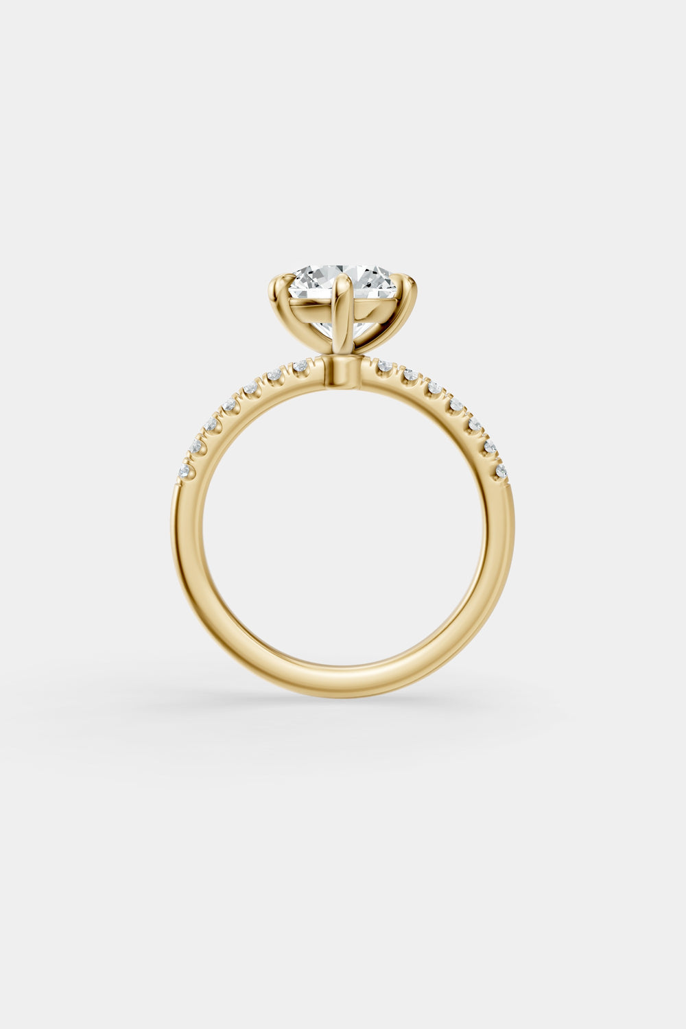 Diamond Solitaire Ring | Harley Diamond Band| Natasha Schweitzer