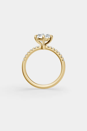 Diamond Solitaire Ring | Harley Diamond Band | Natasha Schweitzer