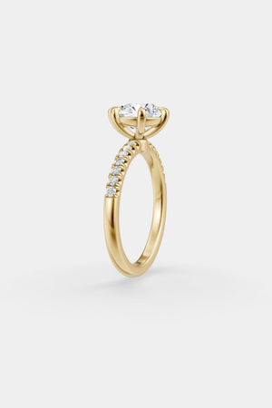 Diamond Solitaire Ring | Harley Diamond Band | Natasha Schweitzer