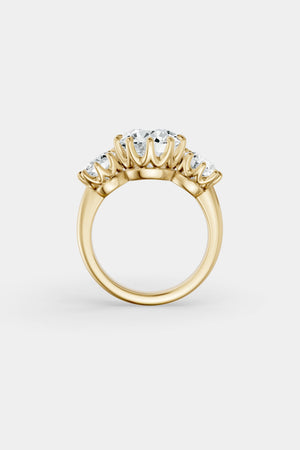 Antique Trilogy Round Diamond Ring | Traditional Band | Natasha Schweitzer