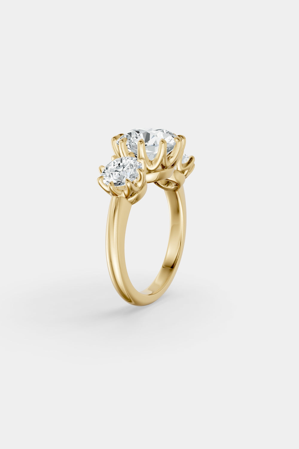 Antique Trilogy Round Diamond Ring | Traditional Band| Natasha Schweitzer