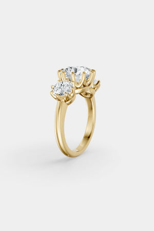 Antique Trilogy Round Diamond Ring | Traditional Band | Natasha Schweitzer