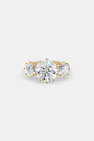 Antique Trilogy Round Diamond Ring | Traditional Band | Natasha Schweitzer