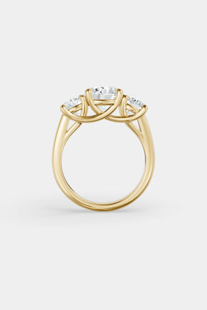Round Trilogy Diamond Ring | Sweeping Set | Natasha Schweitzer