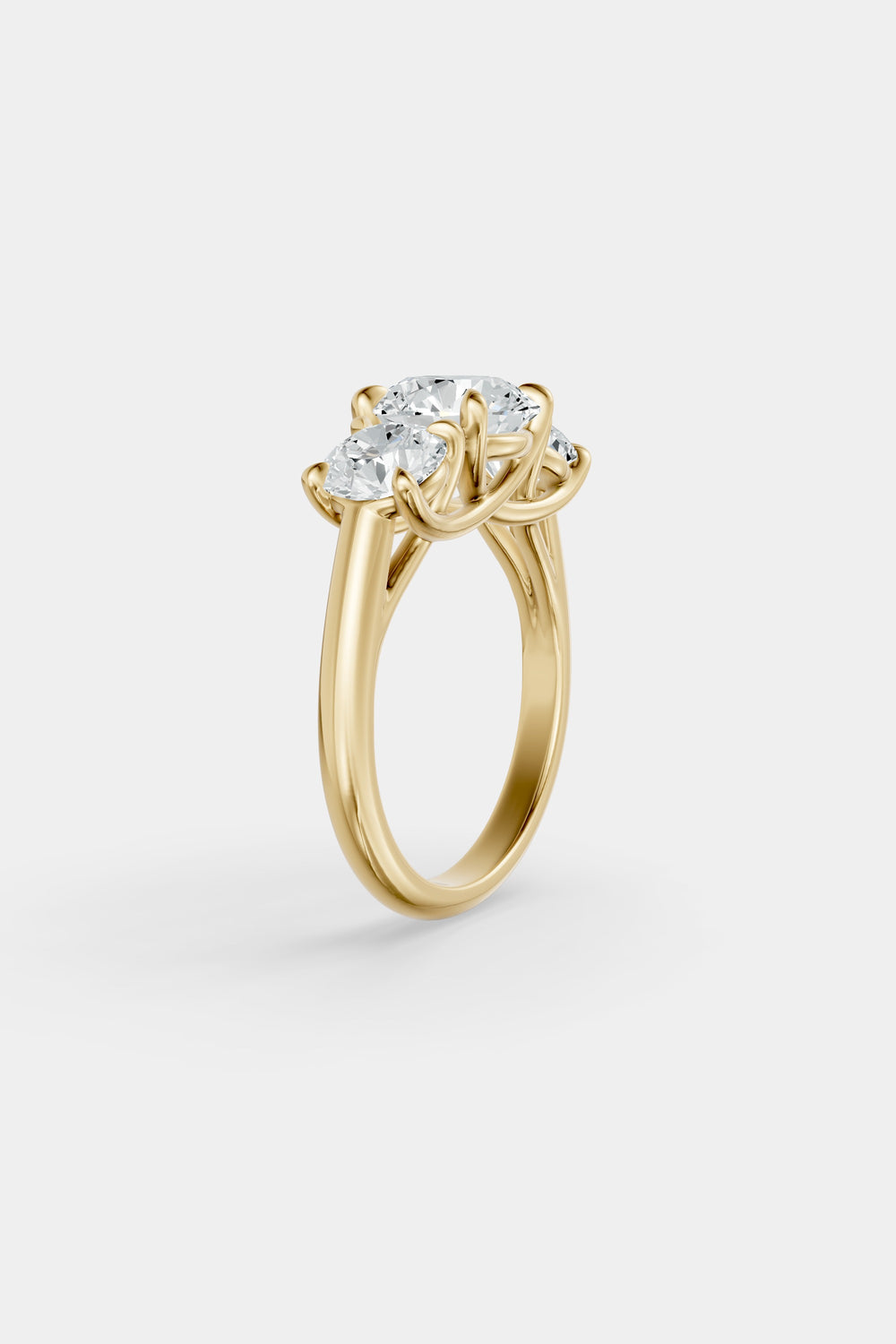 Round Trilogy Diamond Ring | Sweeping Set| Natasha Schweitzer