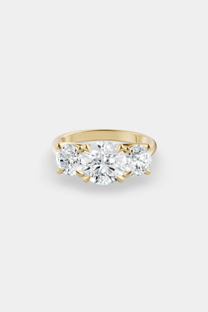 Round Trilogy Diamond Ring | Sweeping Set | Natasha Schweitzer