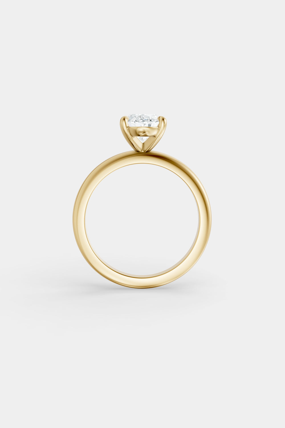 Diamond Solitaire Ring | Tapered Band| Natasha Schweitzer