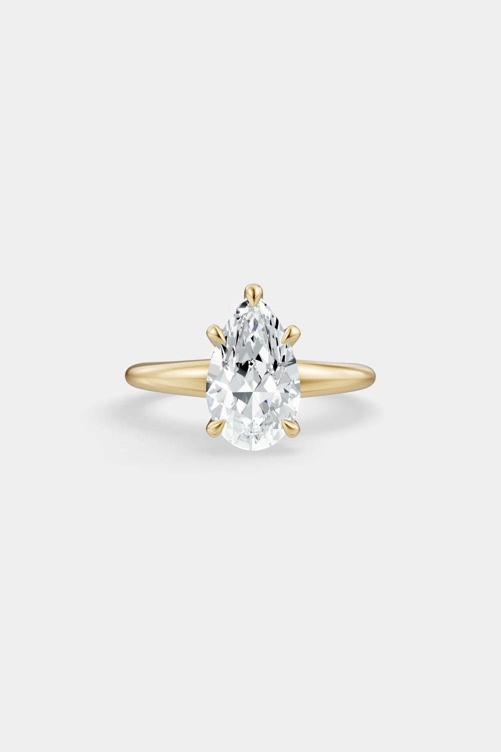 Diamond Solitaire Ring | Medium Tapered Band
