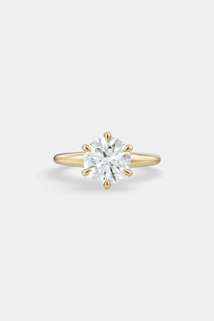 Diamond Solitaire Ring | Tapered Band | Natasha Schweitzer