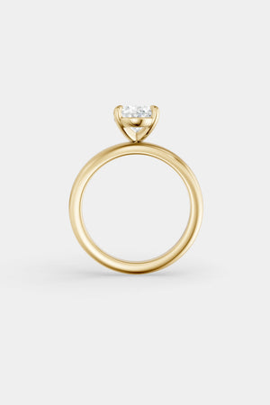 Compass Set Diamond Solitaire Ring | Large Tapered Band | Natasha Schweitzer