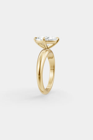 Compass Set Diamond Solitaire Ring | Large Tapered Band | Natasha Schweitzer
