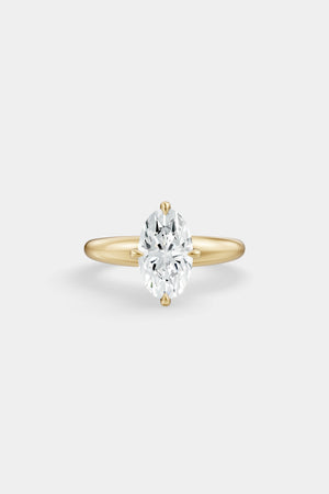 Compass Set Diamond Solitaire Ring | Large Tapered Band | Natasha Schweitzer