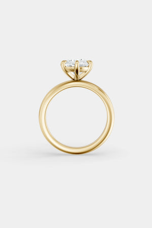 Diamond Solitaire Ring | Large Tapered Band | Natasha Schweitzer