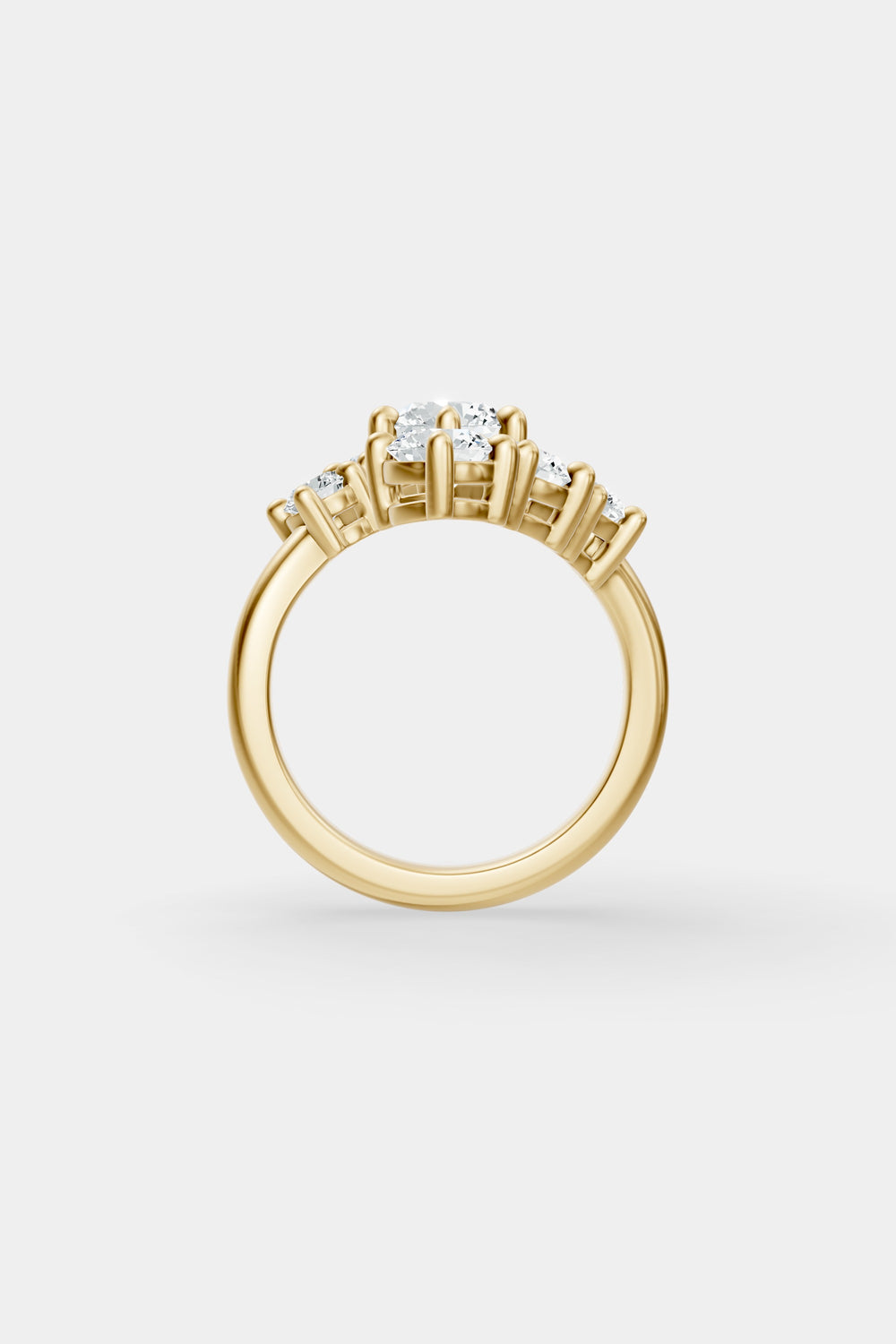 Diamond Wrap Ring with Round Diamond | Customisable| Natasha Schweitzer