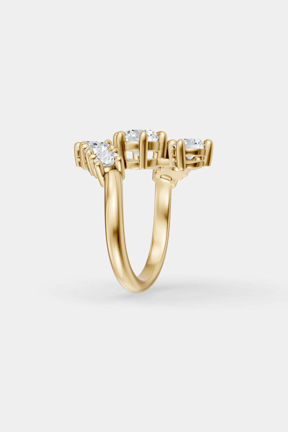 Diamond Wrap Ring with Round Diamond | Customisable| Natasha Schweitzer