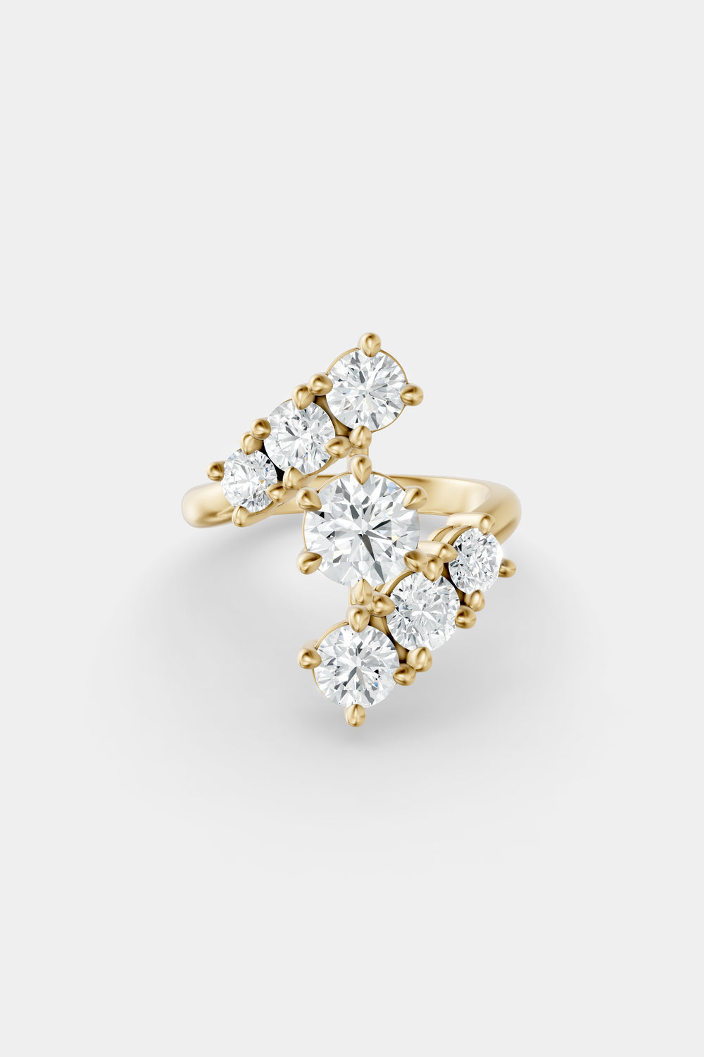 Diamond Wrap Ring with Round Diamond | Customisable