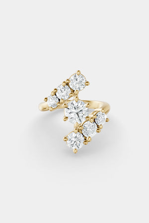 Diamond Wrap Ring with Round Diamond | Customisable | Natasha Schweitzer