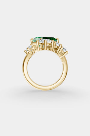Diamond Wrap Ring with Emerald | Customisable | Natasha Schweitzer