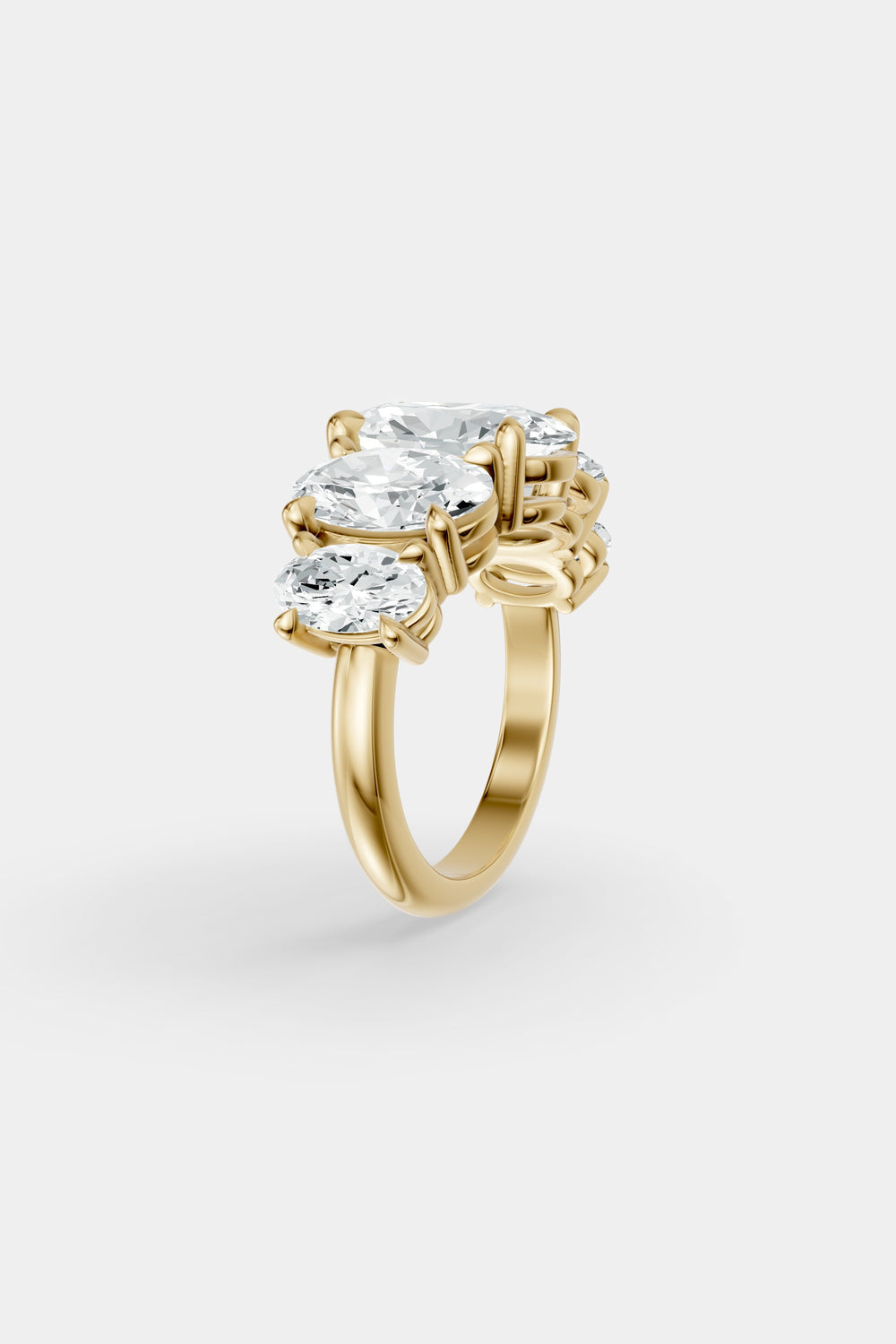 Oval Five Diamond Ring | Comfort Band| Natasha Schweitzer